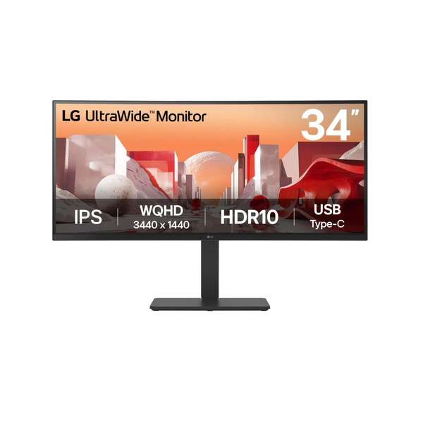 LG 34BA75QE-B 34" UltraWide QHD ívelt IPS monitor