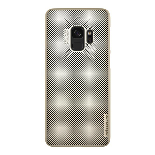 NILLKIN AIR műanyag telefonvédő (gumírozott, lyukacsos) ARANY [Samsung Galaxy S9 (SM-G960)] (5996457753215)