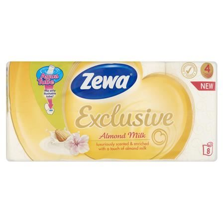 Zewa Exclusive toalettpapír 8 tekercses almond milk (29434) (Z29434)