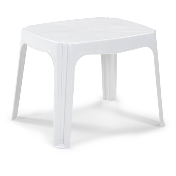 IRIS GF-500W Mono Coffee fehér műanyag kerti kisasztal, napágy mellé is 49x39x40cm (GF-500W)