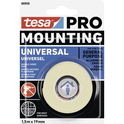 Tesa Mounting PRO Universal (66958-00000-00) Rögzítő szalag Fehér (H x Sz) 1.5 m x 9 mm 1 db (66958-00000-00)
