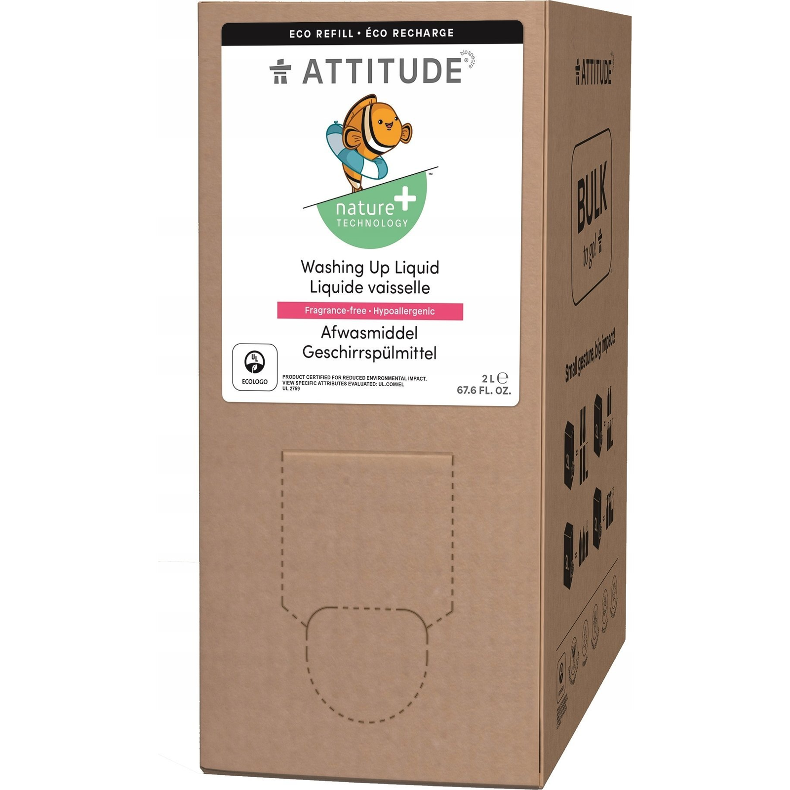 ATTITUDE mosogatószer gyerekeknek, tartalék tartály 2 l (ATT01296)