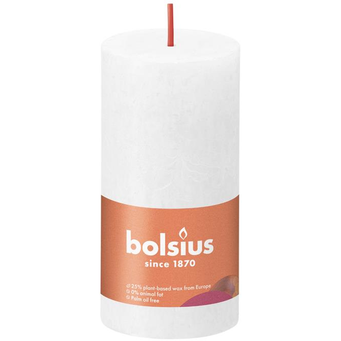 BOLSIUS Rustic Cloudy White 10 cm, 178 g (8717847146434)