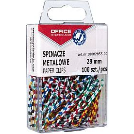  Office Products Spinacze metalowe Zebra 28mm 