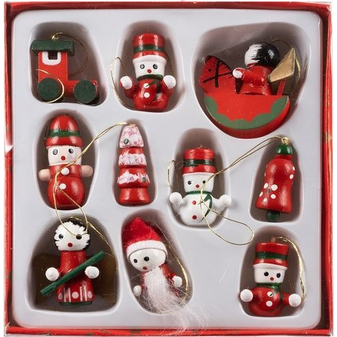 Fa Karácsonyfadíszek 10 db (5900779948396)