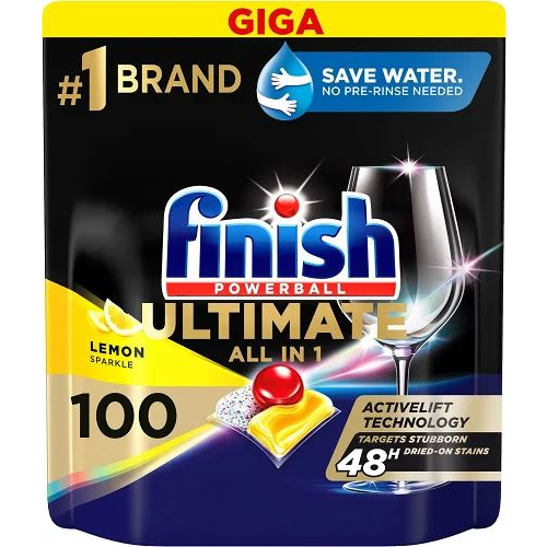 Finish Ultimate All in 1 Lemon Sparkle mosogatógép tabletta 100db (5908252004577)