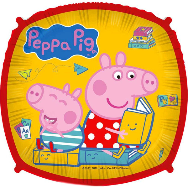 Fólia Léggömb - 46 cm, Peppa Malac: Messy Play, Sárga