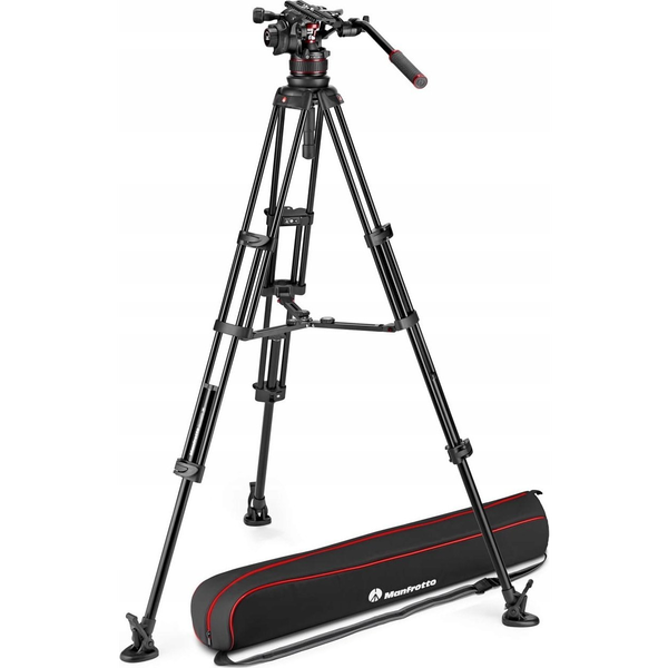 MANFROTTO Nitrotech 612 video fej + alu állvány középterpesz, ikerláb MVK612TWINMA