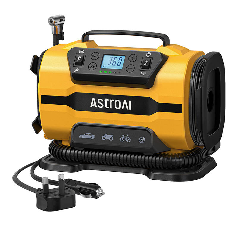 AstroAI ATJ-8366 150 PSI 12V DC/110V AC Hordozható Kerékkompresszor 120W (ATJ-8366)