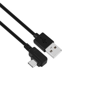 IRIS USB-A - USB Type C (извит на 90°) кабел 1 м черен (CX-135) (CX-135)