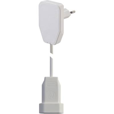 Lapos euró dugós hálózati hosszabbítókábel, 3 m, fehér, H03VVH2-F 2X 0,75 mm2, NVB 104574 (104574)