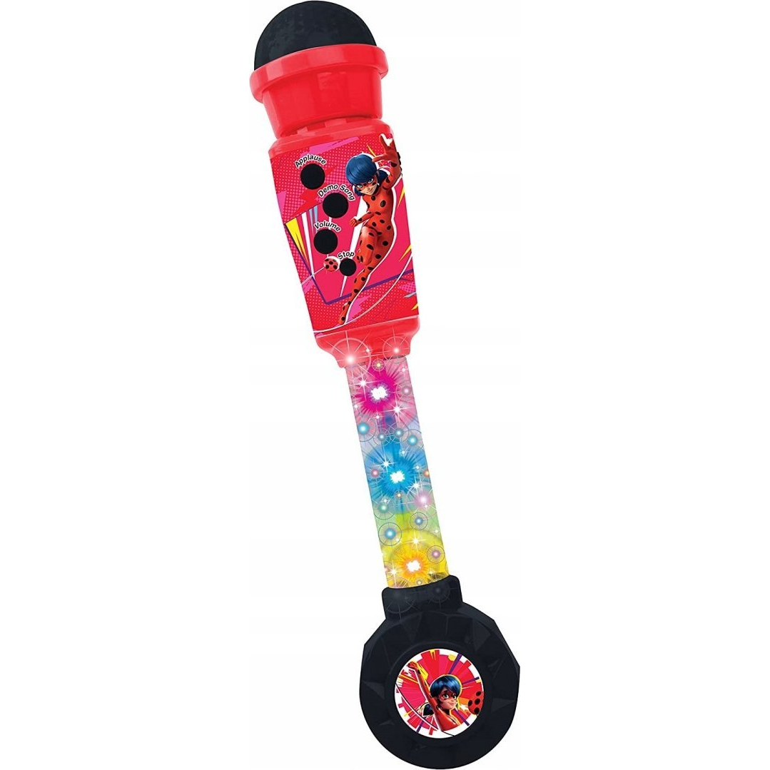 Lexibook Miraculous világító mikrofon hangszóróval (aux-in), dallamokkal, hangeffektekkel (MIC90MI)