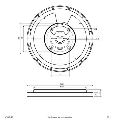 EVN AP44400125 AP44400125 LED-es mennyezeti lámpa LED Fehér (AP44400125)