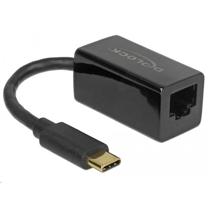 Delock 65904 USB Type-C > Gigabit LAN átalakító, kompakt, fekete (65904)