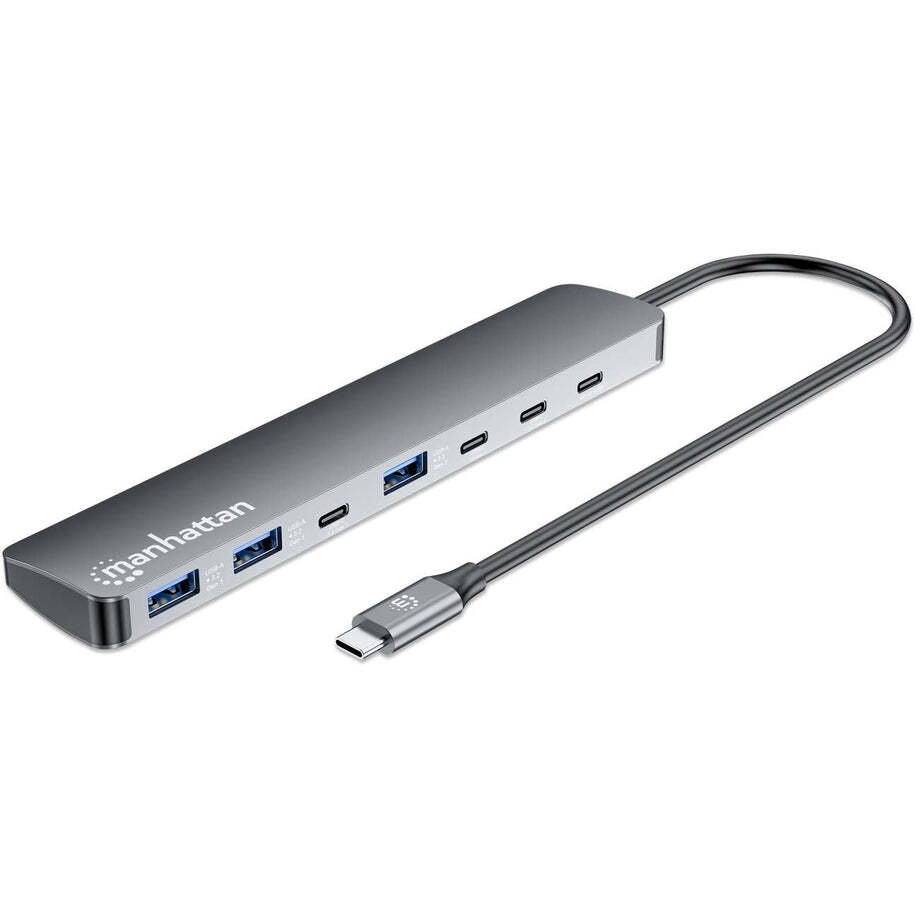 Manhattan 181167 dokovacia stanica a replikátor portov Kábel USB 3.2 Gen 2 (3.1 Gen 2) Type-C Šedá