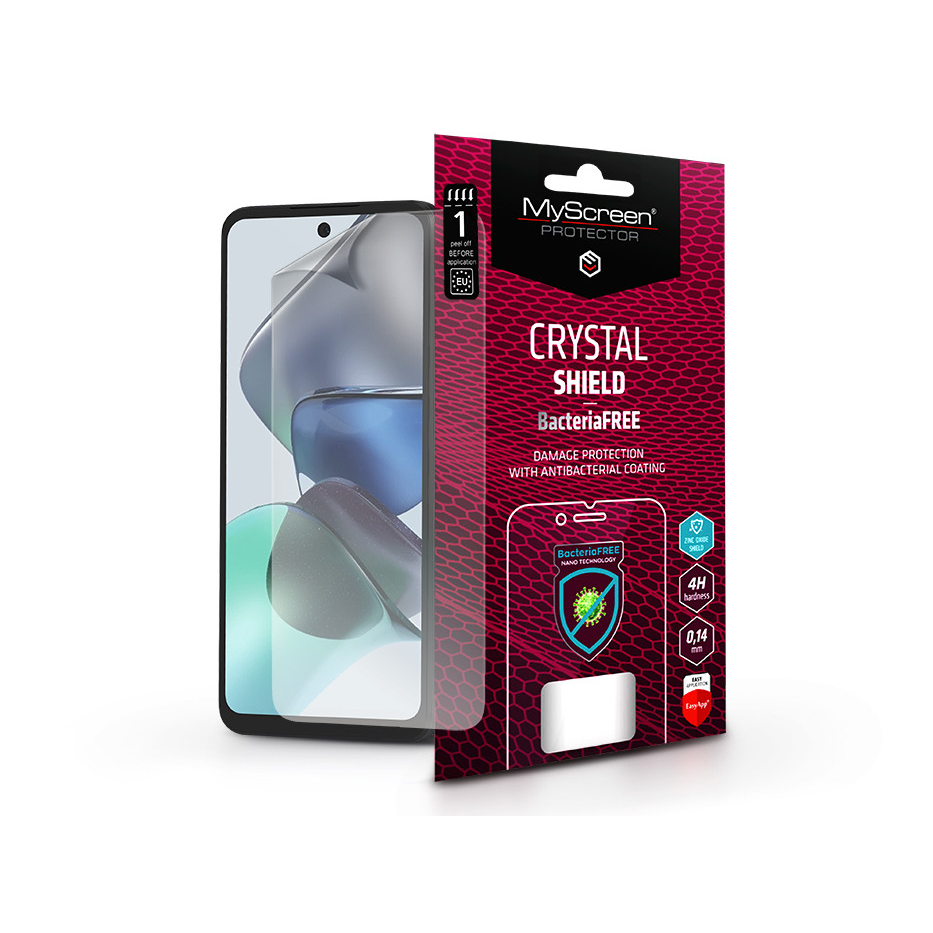 Motorola Moto G23 képernyővédő fólia - MyScreen Protector Crystal Shield BacteriaFree - 1 db/csomag - átlátszó (MS223713)