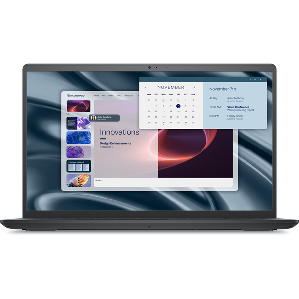DELL Pro 15 Essential PV15255 AMD Ryzen™ 5 7520U Computer portatile 39,6 cm (15.6") Full HD 8 GB LPDDR5-SDRAM 512 GB SSD Wi-Fi 5 (802.11ac) Windows 11 Pro Ceco, Slovacco Nero