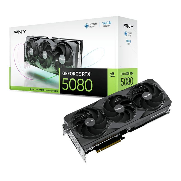 PNY GeForce RTX5080 16GB DDR7 Triple Fan videókártya (VCG508016TFXPB1)