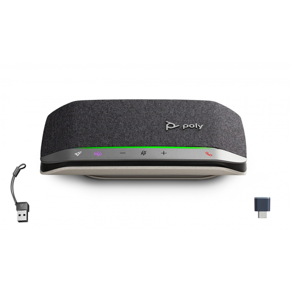 HP Poly Sync 20+M Speakerphone USB-C/A Adapter konferencetelefon PC Sort