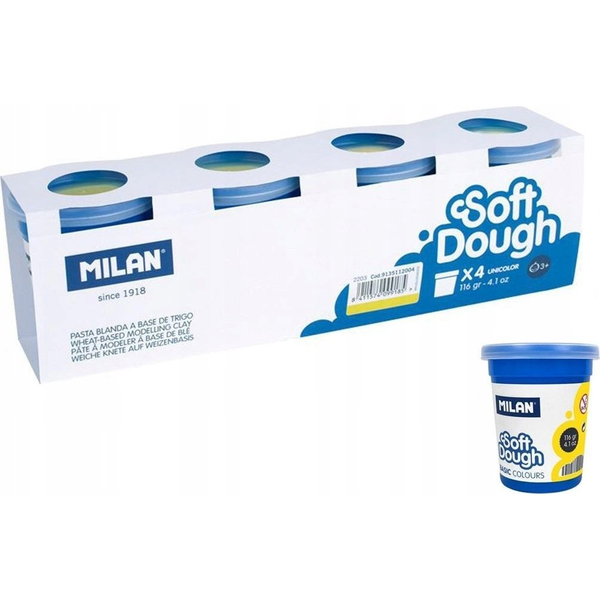 Caja 4 Botes 116 G Pasta Blanda Soft Dough, Amarillo