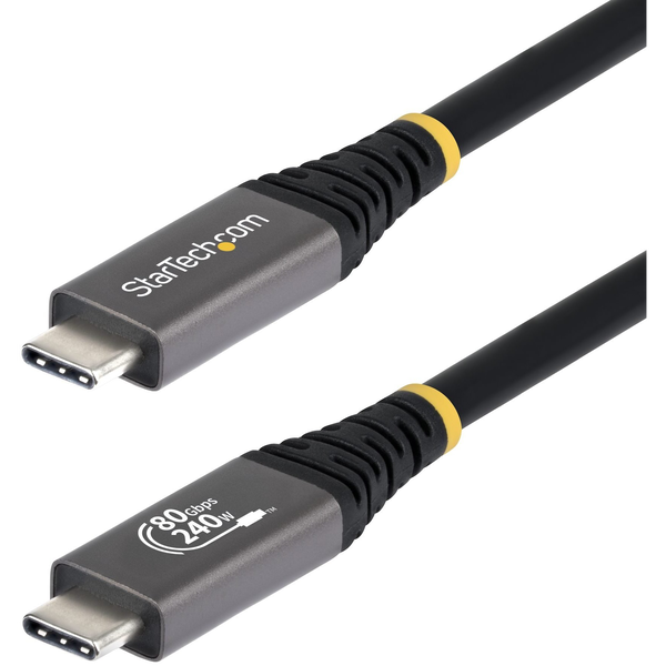 StarTech.com CC150CM80GUSB4CABLE USB-kabel USB4 Gen 4x2 1,5 m USB C 80 Gbit/sek. 240 W Sort