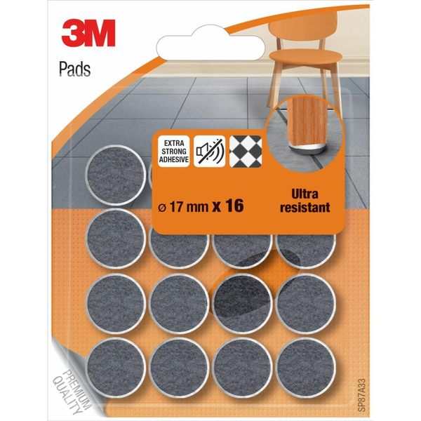 3M SP87A33 cuscinetto di protezione del pavimento per mobili 16 pz Rotondo