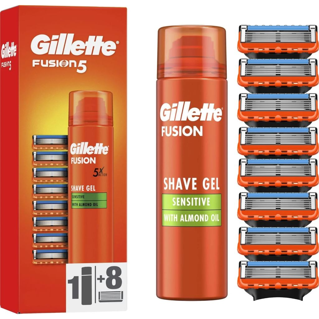Gillette Fusion5 borotvabetét 8db + borotvagél (7702018610389) (7702018610389)