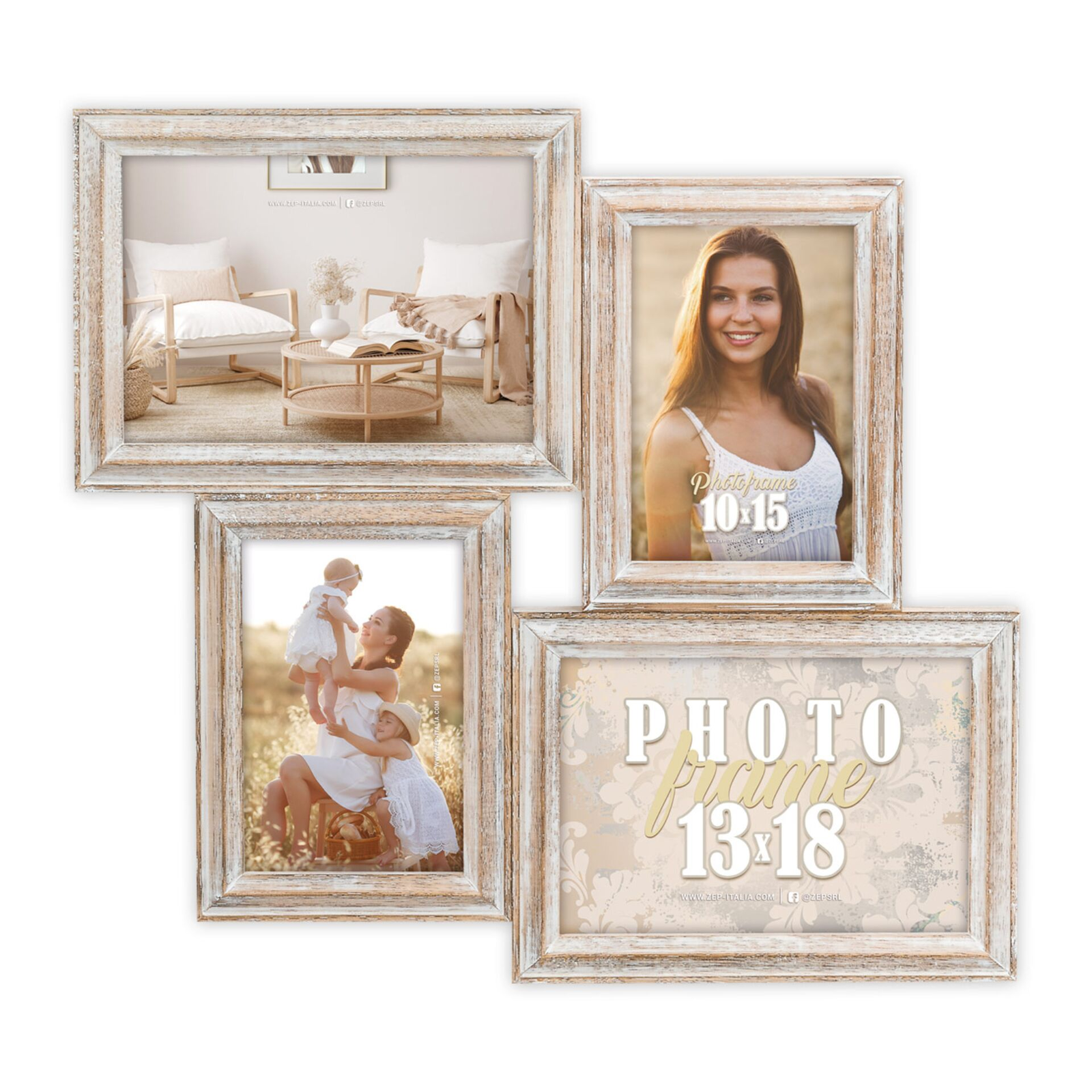 ZEP AC446B Rosel Natural 4Q 39x37 Képkeret - Barna (AC446B)