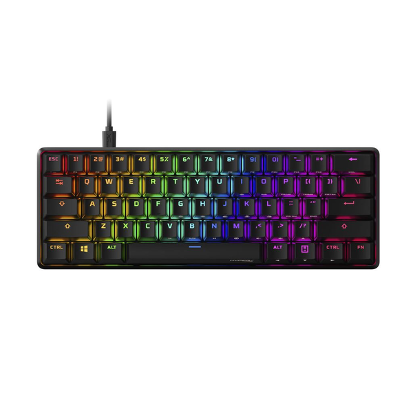 HyperX Alloy Origins 60 - Mechanical Gaming Keyboard - HX Red (US Layout) клавиатура USB QWERTY Американски английски език Черен