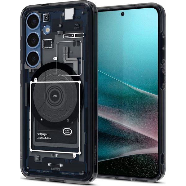 Husa Spigen Ultra Hybrid Mag (Zero One) pentru Samsung Galaxy S25, gri fumuriu