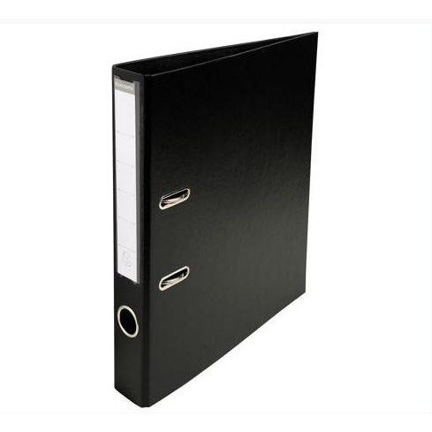 Exacompta 2 gyűrűs PVC iratrendező, 50mm gerincvastagság, A4 fekete (53541E) (53541E)