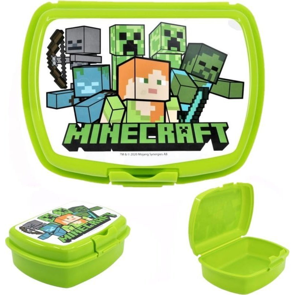 Minecraft szendvicsdoboz zöld