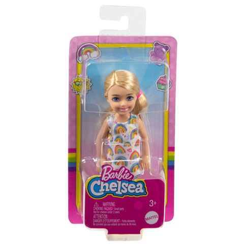 Mattel Barbie Chelsea baba szivárványos ruhában (DWJ33/HGT02)