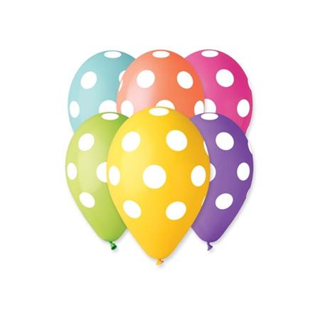 Léggömb 30cm - Teli Pöttyös (10db) (11-PRINTTELIPOTTYOS)