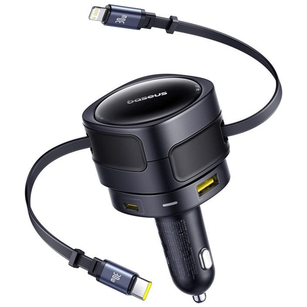 CarCharger Baseus C+L & U+C Port 90W Black