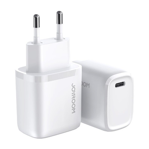 JOYROOM hálózati töltő Type-C aljzat (5V / 3000 mA, 20W, túlmelegedés védelem, PD gyorstöltés támogatás) FEHÉR (NRT-DY139E) (NRT-DY139E)