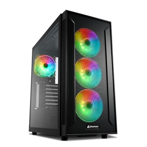 Sharkoon TG6M RGB táp nélküli ablakos ház fekete (4044951032136)