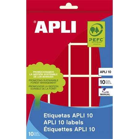 Apli 25-40mm Kézzel írható etikett 128 etikett/csomag - Piros (02756)