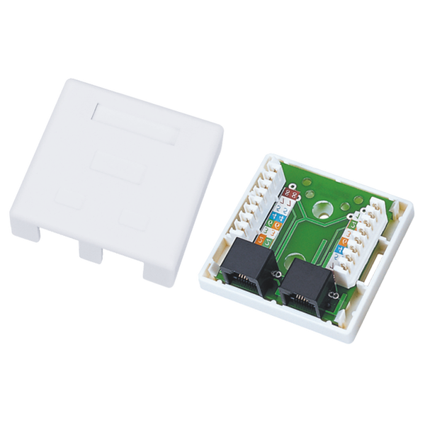 A-LANtec GN011 UTP CAT6 2x RJ45 Fali csatlakozó doboz