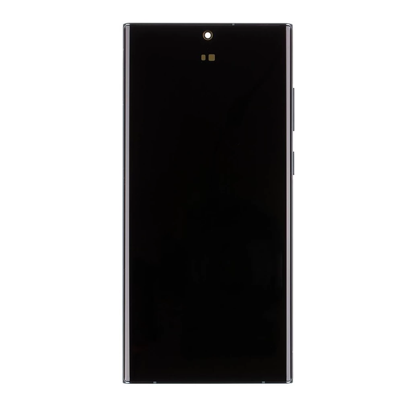 LCD kijelző + érintőegység + elülső üveg Samsung S908B Galaxy S22 Ultra készülékhez zöld (Service Pack)