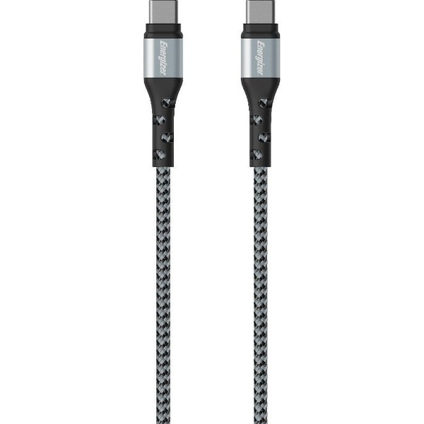 ENERGIZER USB 2.0 Type C Összekötő Fekete-Ezüst 2m 3492548233342