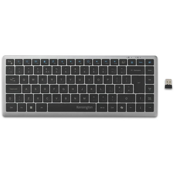 Kensington K75409WW tastatur Hjemme/kontor RF trådløs + Bluetooth QWERTY Grå