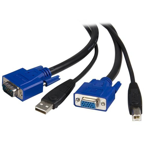 StarTech.com SVUSB2N1_10 toetsenbord-video-muis (kvm) kabel Zwart
