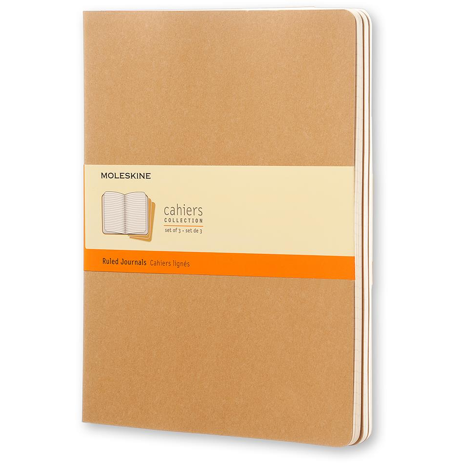 MOLESKINE Cahier XL, barna - három darab (QP421)