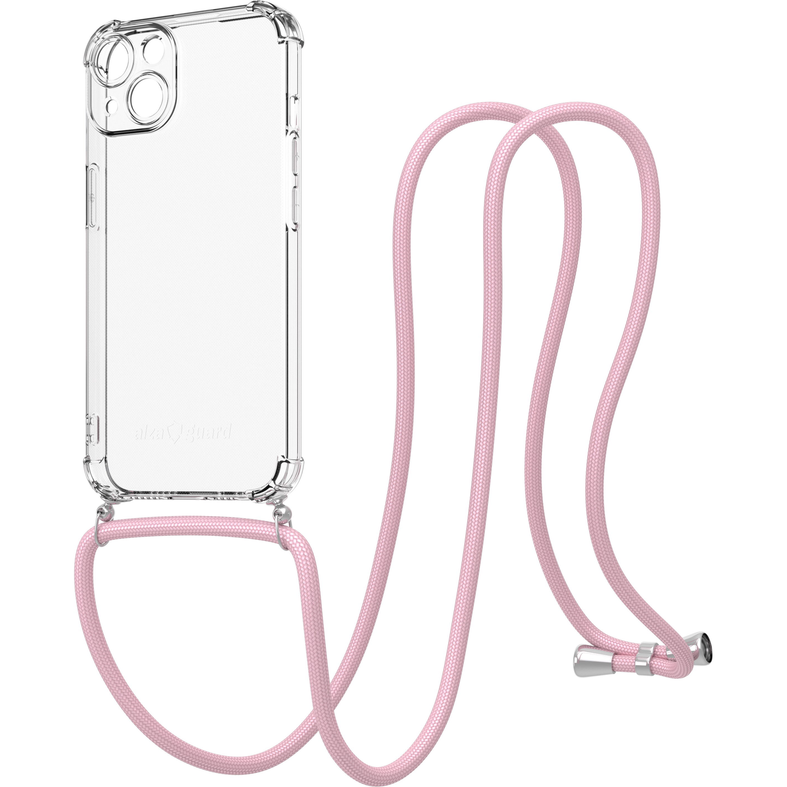 AlzaGuard Luxe Lanyard Case iPhone 14 rózsaszín tok (AGD-PCL005P)