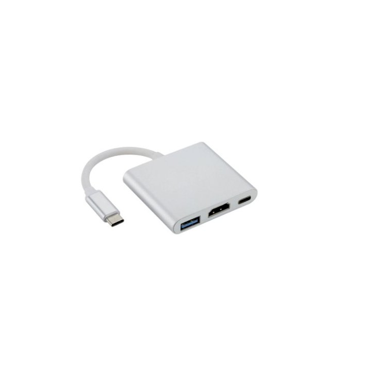 Fusion FUS0011 USB-C apa - USB-C/HDMI/USB-A anya Adapter (FUS0011)