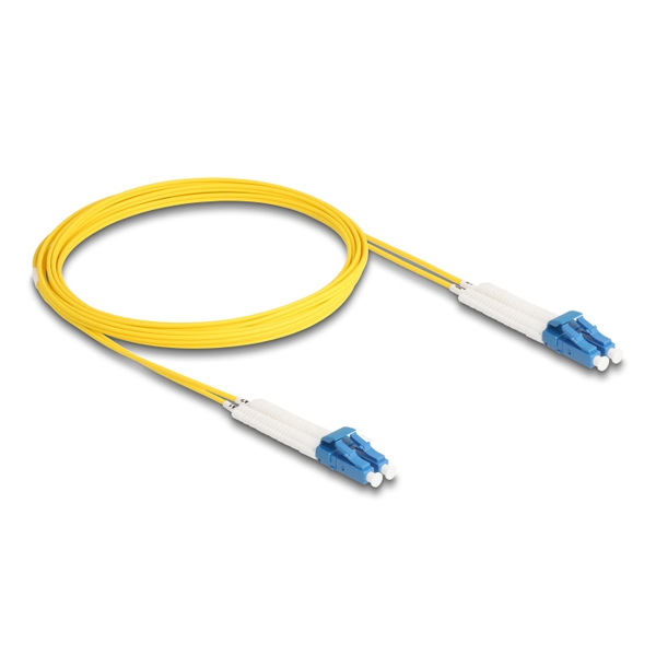 Delock Üvegszálas optikai kábel LC Duplex - LC Duplex egyszerű módozatú, OS2 hajlított, 3 m (88072)