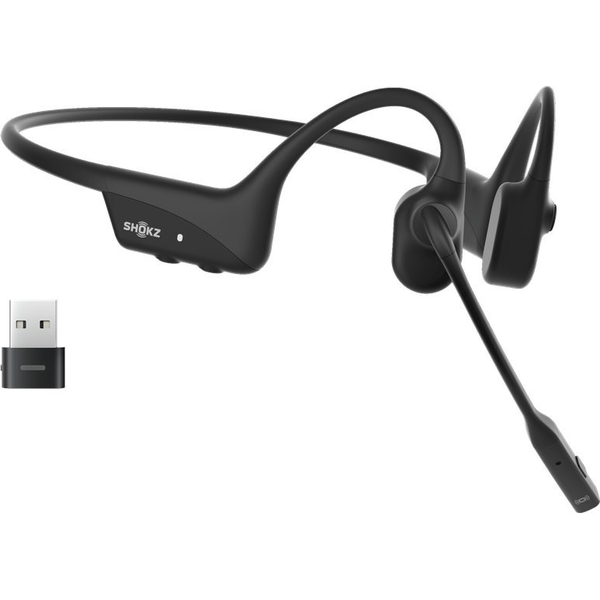 SHOKZ OpenComm2 UC Bluetooth USB-C безжични слушалки, черни