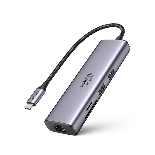 Ugreen 60515 stații de andocare și replicatoare de porturi pentru calculatoare portabile Prin cablu USB 3.2 Gen 1 (3.1 Gen 1) Type-C Gri