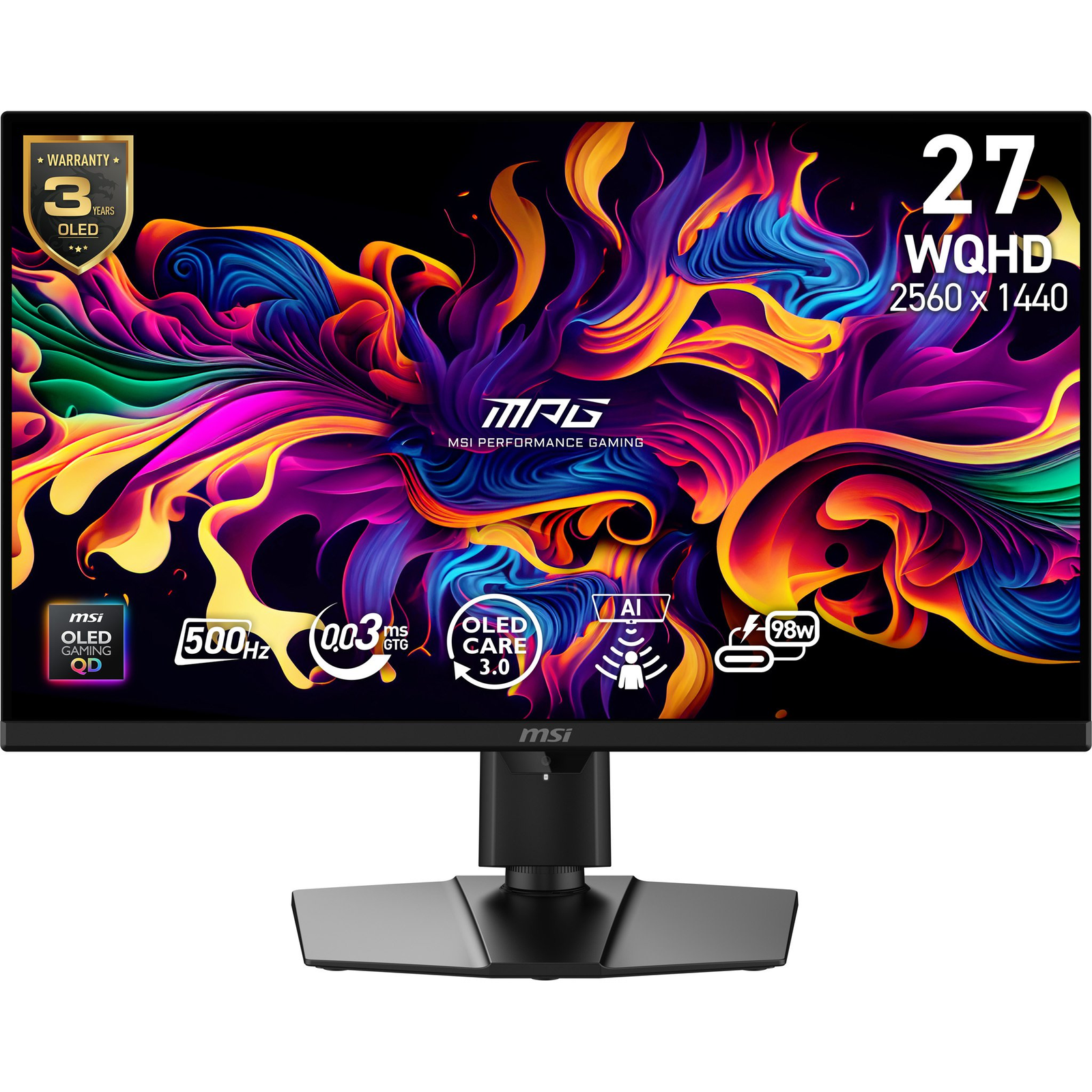MSI MPG 271QR QD-OLED X50 LCD monitor 67,3 cm (26.5